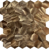 Selvklebende mosaikkfliser i gull hexagon