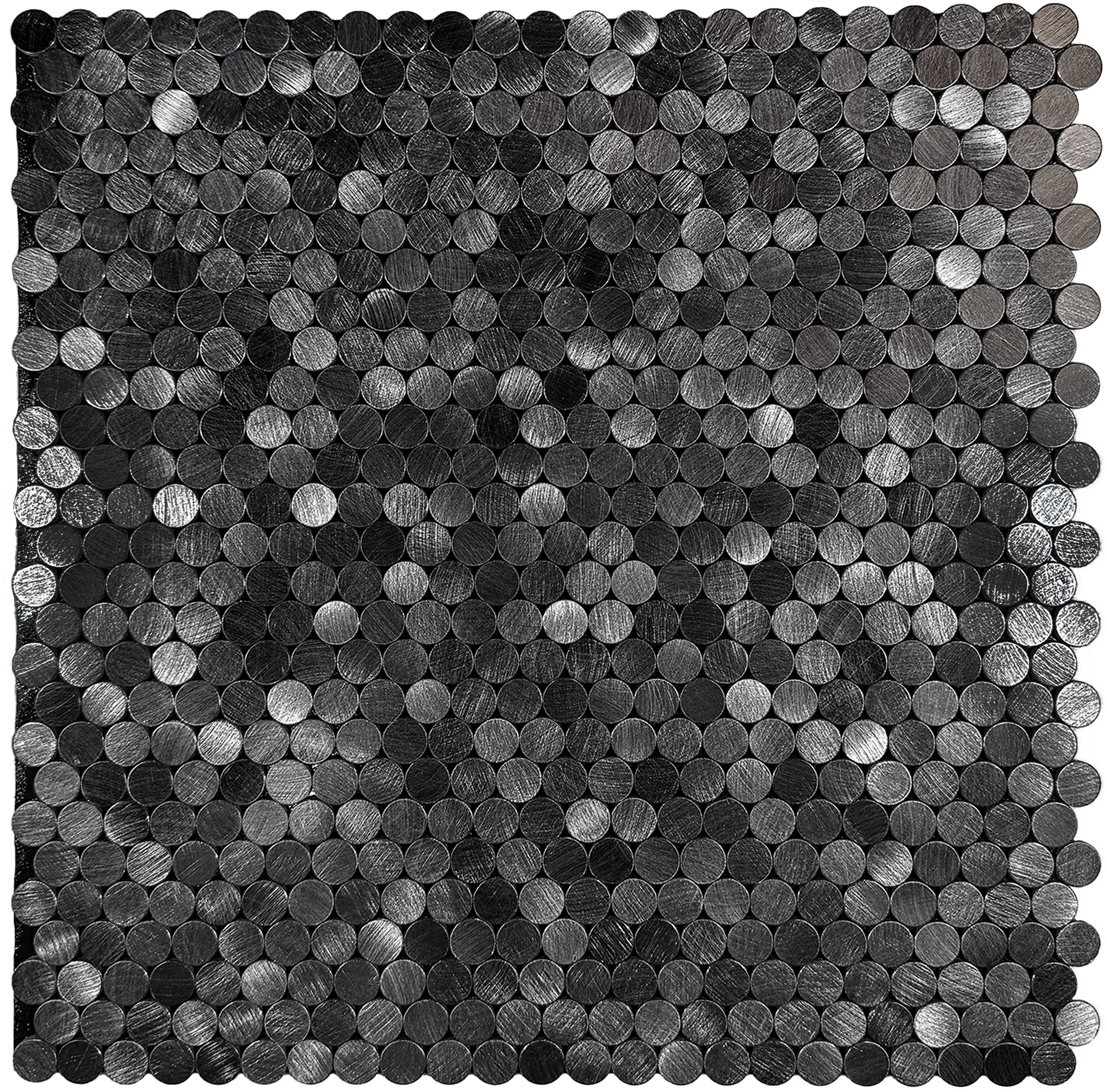Selvklebende veggfliser grafitt mosaikk – metallisk dot design til kjøkken (10 pk)