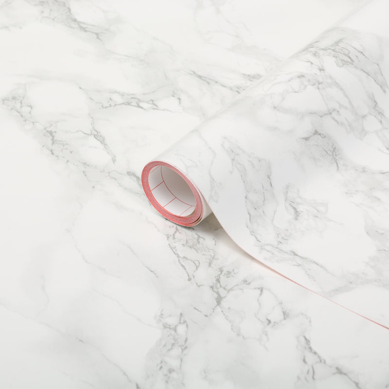 Marmi grå marmor kontaktplast – rull med hvit og grå marmorfolie