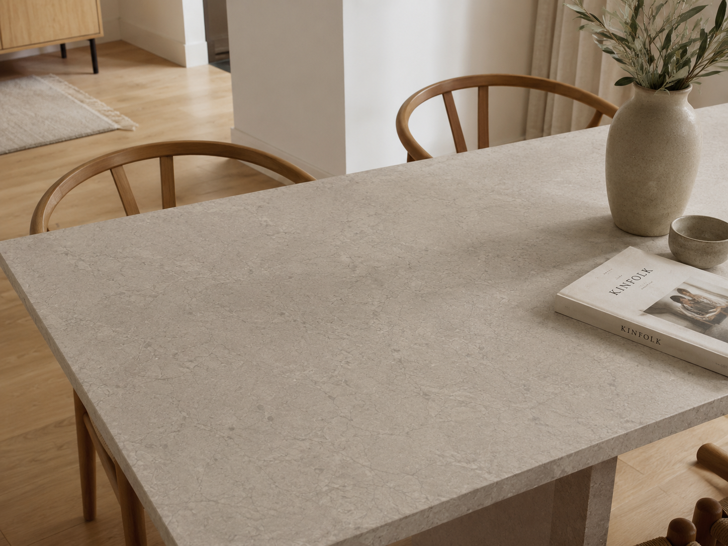 Kontaktplast greige marmor - selvklebende folie til kjøkken benkeplate (3m)