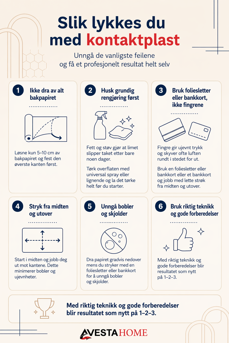 Spesifikasjoner og monteringsguide for kontaktplast