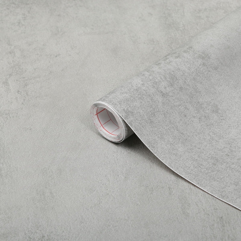 Mikrosement kontaktplast – rull med selvklebende folie i lys grå betonglook