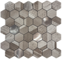 Selvklebende veggfliser trelook og metall hexagon design